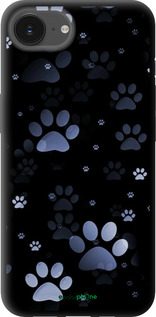TPU чехол З синіми відбитками лап для Apple iPhone SE 4 - 6441b-3652 изображение 