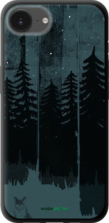 TPU чехол Лиса и ночной лес для Apple iPhone SE 4 - 6481b-3652 изображение 