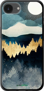 TPU чехол Ночной пейзаж с лесом и горами для Apple iPhone SE 4 - 6493b-3652 изображение 