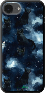 TPU чехол Изображение Кошек с тёмной акварелью для Apple iPhone SE 4 - 6521b-3652 изображение 