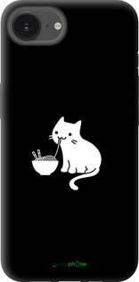 TPU чехол С милым котом на черном фоне для Apple iPhone SE 4 - 6528b-3652 изображение 