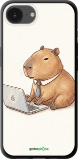 TPU чехол Funny Capybara CEO Working для Apple iPhone SE 4 - 6777b-3652 изображение 
