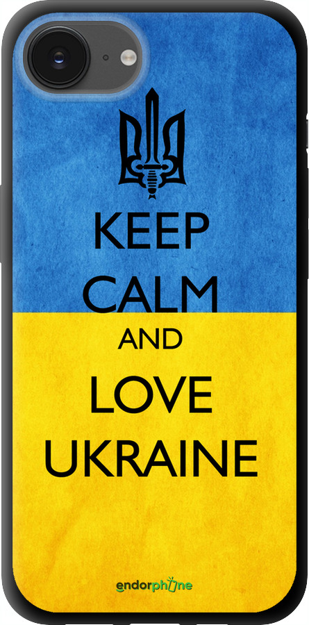 TPU чехол Keep calm and love Ukraine v2 для Apple iPhone 16e - 1114b-3971 изображение 