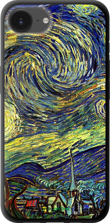 TPU чехол Винсент Ван Гог. Звёздная ночь для Apple iPhone SE 4 - 163b-3652 изображение 