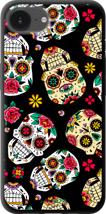 TPU чехол Черепа для Apple iPhone SE 4 - 5471b-3652 изображение 