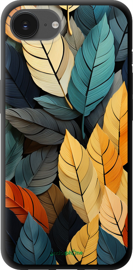 TPU чехол Кольорове листя для Apple iPhone SE 4 - 5644b-3652 изображение 