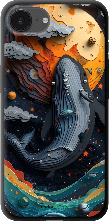 TPU чехол Кит у космосі для Apple iPhone SE 4 - 6328b-3652 изображение 