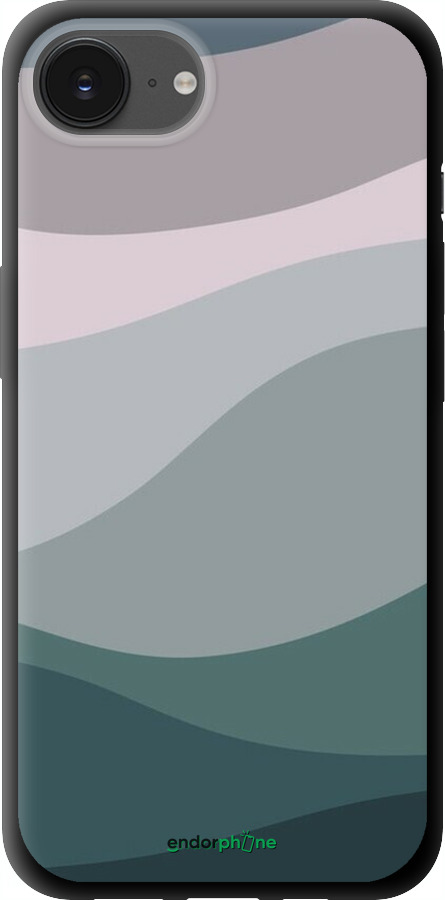 TPU чехол С фиолетовым и бирюзовым ретро-стилем и волнами для Apple iPhone SE 4 - 6533b-3652 изображение 