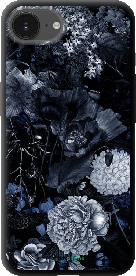 TPU чехол Абстрактный цветочный рисунок в синих тонах для Apple iPhone SE 4 - 6539b-3652 изображение 