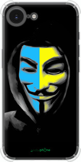 Силикон с усиленными углами чехол Украинский анонимус для Apple iPhone SE 4 - 1062sp-3652 изображение 