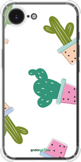 Силикон с усиленными углами чехол Кактусы в горшочках для Apple iPhone 16e - 3968sp-3971 изображение 