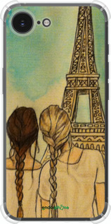 Силикон с усиленными углами чехол Девушки в Париже для Apple iPhone SE 4 - 3980sp-3652 изображение 