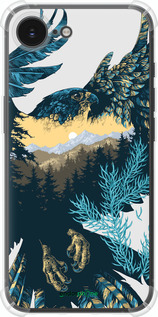 Силикон с усиленными углами чехол Арт-орел на фоне природы для Apple iPhone SE 4 - 3983sp-3652 изображение 