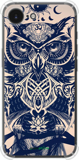 Силикон с усиленными углами чехол Узорчатая сова для Apple iPhone SE 4 - 4000sp-3652 изображение 