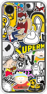 Силикон с усиленными углами чехол Popular logos для Apple iPhone SE 4 - 4023sp-3652 изображение 