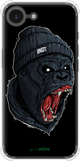 Силикон с усиленными углами чехол Обезьяна в ярости для Apple iPhone 16e - 4137sp-3971 изображение 