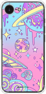 Силикон с усиленными углами чехол Розовая галактика для Apple iPhone SE 4 - 4146sp-3652 изображение 