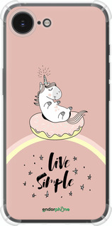 Силикон с усиленными углами чехол Единорожка в пончике для Apple iPhone 16e - 4282sp-3971 изображение 