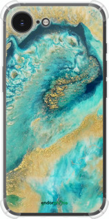 Силіконовий протиударний с посиленими кутами чехол Green marble для Apple iPhone SE 4 - 4365sp-3652 изображение 