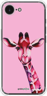 Силикон с усиленными углами чехол Розовая жирафа для Apple iPhone SE 4 - 4441sp-3652 изображение 