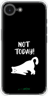 Силикон с усиленными углами чехол Уставший кот для Apple iPhone 16e - 4535sp-3971 изображение 