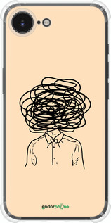 Силикон с усиленными углами чехол Мысли для Apple iPhone 16e - 4568sp-3971 изображение 