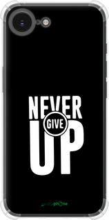 Силіконовий протиударний с посиленими кутами чехол Ніколи не здавайся для Apple iPhone SE 4 - 4572sp-3652 изображение 