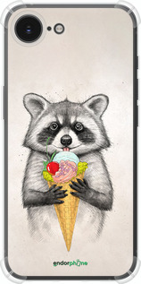 Силикон с усиленными углами чехол Енотик с мороженым для Apple iPhone 16e - 4602sp-3971 изображение 