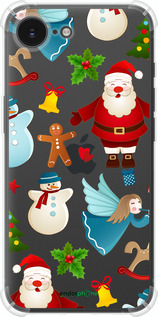Силіконовий протиударний с посиленими кутами чехол Новорічний 1 для Apple iPhone SE 4 - 4614sp-3652 изображение 