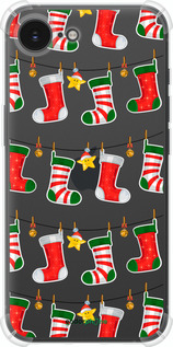 Силіконовий протиударний с посиленими кутами чехол Новорічний 9 для Apple iPhone SE 4 - 4622sp-3652 изображение 