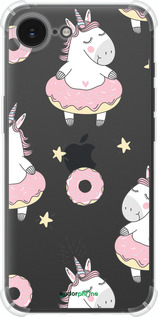 Силикон с усиленными углами чехол Единорожки для Apple iPhone SE 4 - 4659sp-3652 изображение 
