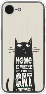 Силикон с усиленными углами чехол Кот для Apple iPhone SE 4 - 4671sp-3652 изображение 