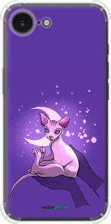 Силикон с усиленными углами чехол Кот2 для Apple iPhone 16e - 4676sp-3971 изображение 