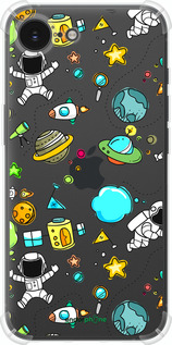 Силикон с усиленными углами чехол Космос для Apple iPhone 16e - 4735sp-3971 изображение 