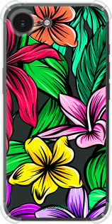 Силикон с усиленными углами чехол Тропические цветы 1 для Apple iPhone SE 4 - 4753sp-3652 изображение 