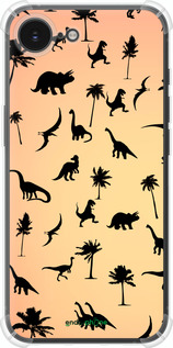 Силіконовий протиударний с посиленими кутами чехол Динозаврики 1 для Apple iPhone SE 4 - 4772sp-3652 изображение 