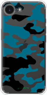 Силикон с усиленными углами чехол Камуфляж прозрачный фон для Apple iPhone 16e - 4877sp-3971 изображение 