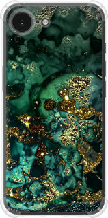 Силикон с усиленными углами чехол 'Мрамор золото богатство' для iPhone SE 4 изображение 7