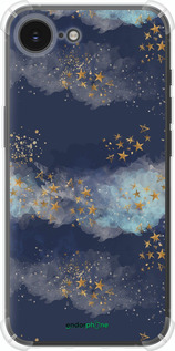 Силіконовий протиударний с посиленими кутами чехол Ніч золоті зірки для Apple iPhone 16e - 5421sp-3971 изображение 