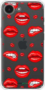 Силіконовий протиударний с посиленими кутами чехол Губи v3 для Apple iPhone SE 4 - 5477sp-3652 изображение 