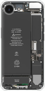Силіконовий протиударний с посиленими кутами чехол Деталі смартфона для Apple iPhone SE 4 - 5487sp-3652 изображение 