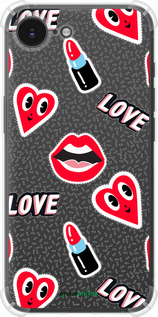 Силикон с усиленными углами чехол Стикеры v3 для Apple iPhone 16e - 5502sp-3971 изображение 