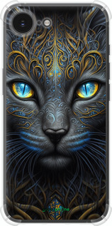 Силикон с усиленными углами чехол Кошка для Apple iPhone 16e - 5548sp-3971 изображение 