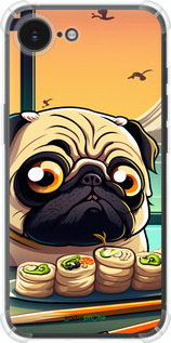 Силикон с усиленными углами чехол Мопс и суши для Apple iPhone SE 4 - 5588sp-3652 изображение 