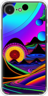 Силикон с усиленными углами чехол Абстракция v3 для Apple iPhone 16e - 5620sp-3971 изображение 