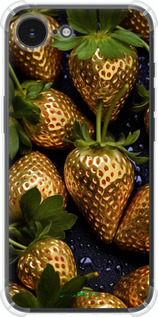 Силикон с усиленными углами чехол Золотая клубника для Apple iPhone SE 4 - 5637sp-3652 изображение 