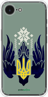 Силикон с усиленными углами чехол Тризуб с крыльями для Apple iPhone 16e - 5640sp-3971 изображение 