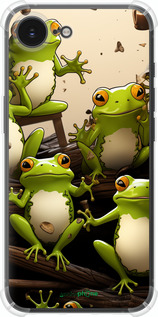 Силикон с усиленными углами чехол Жабки для Apple iPhone 16e - 5656sp-3971 изображение 