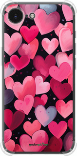 Силикон с усиленными углами чехол Сердечки 4 для Apple iPhone SE 4 - 5662sp-3652 изображение 