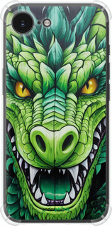 Силикон с усиленными углами чехол Зелёный дракон для Apple iPhone SE 4 - 5816sp-3652 изображение 